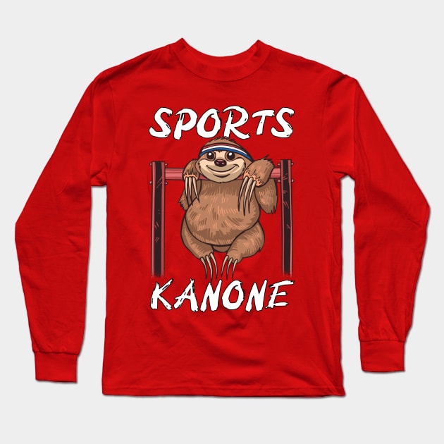 Sports Cannon - Sporty Sloth Long Sleeve T-Shirt by Jochen Lützelberger